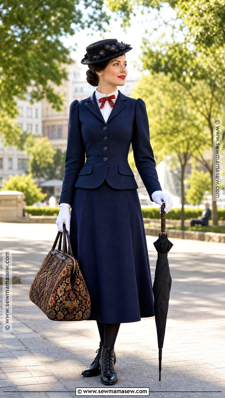 Mary Poppins Costume With White Blouse - 30 disney dress up ideas