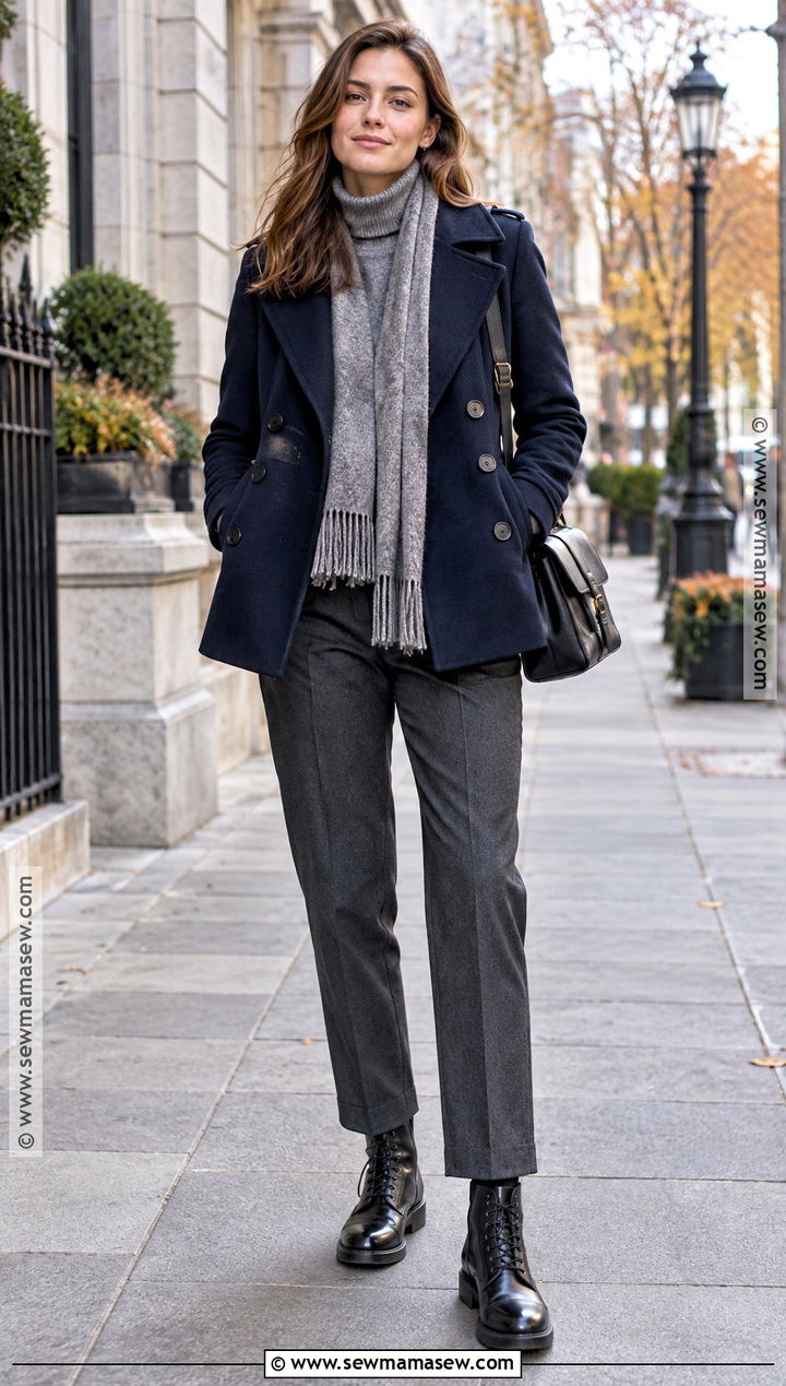 Masc Autumn Peacoat and Straight Leg Pants Outfit - 20 masc autumn outfit ideas