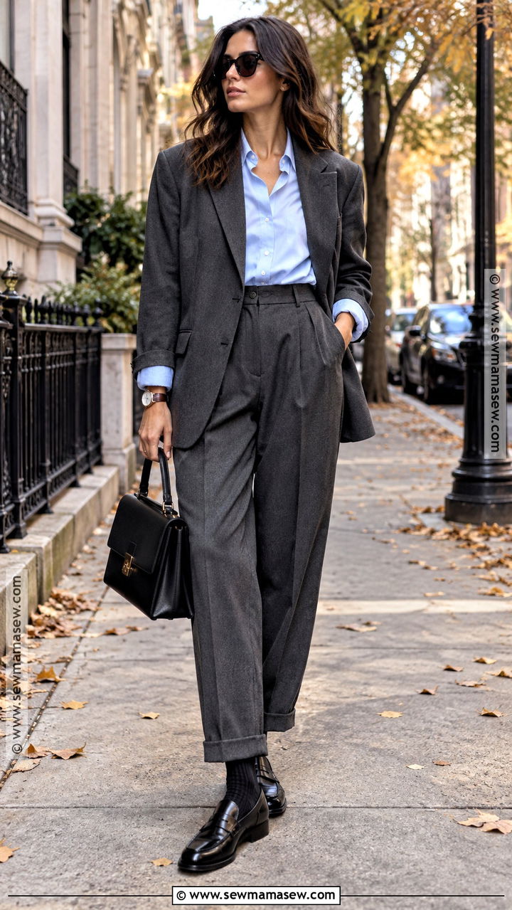 Masc Oversized Blazer With Pleated Trousers - 20 masc outfits fall