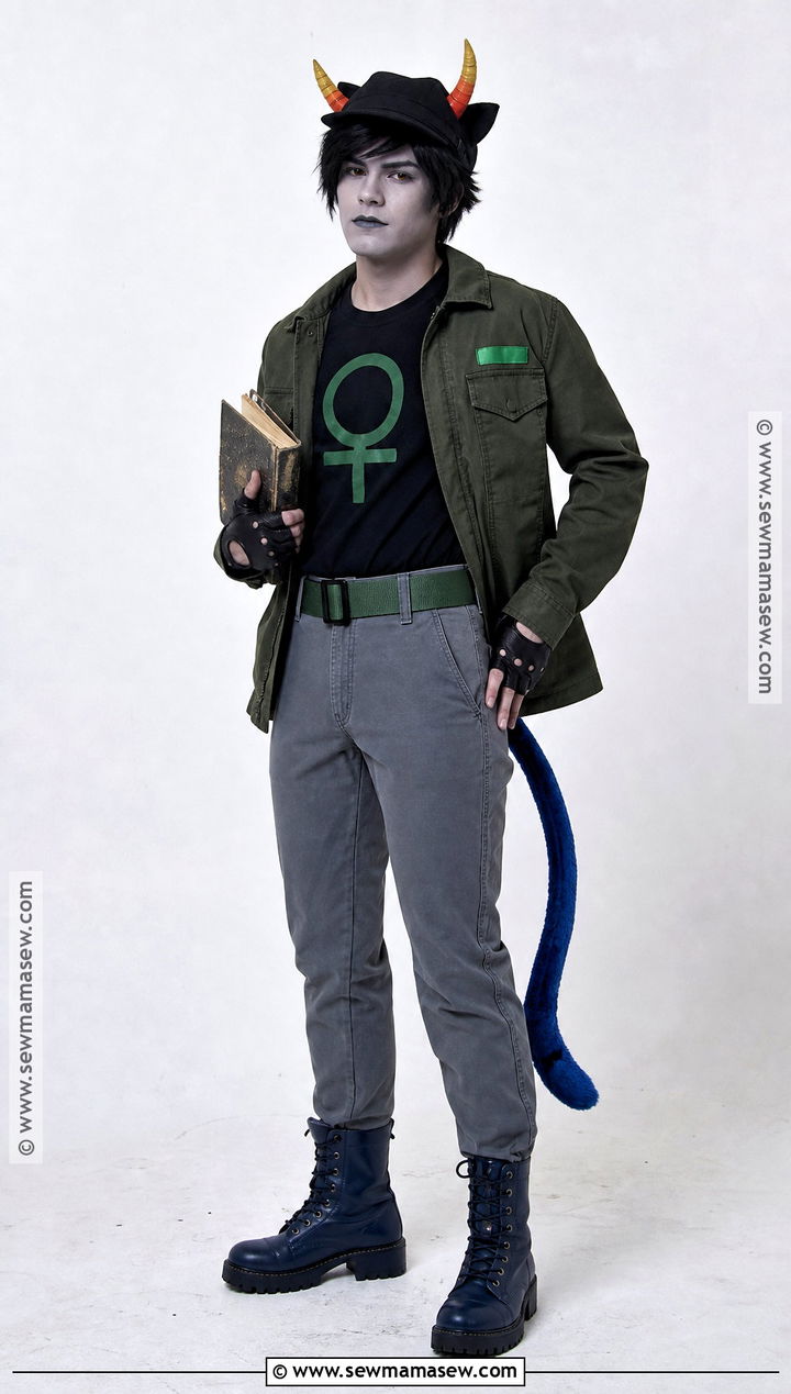 Masculine Nepeta Cosplay With Green Utility Jacket - 30 Nepeta Cosplay Ideas