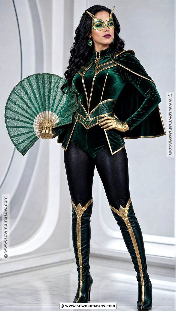 Masked Lady Loki Cosplay With Gold Face Piece - 30 lady loki cosplay ideas