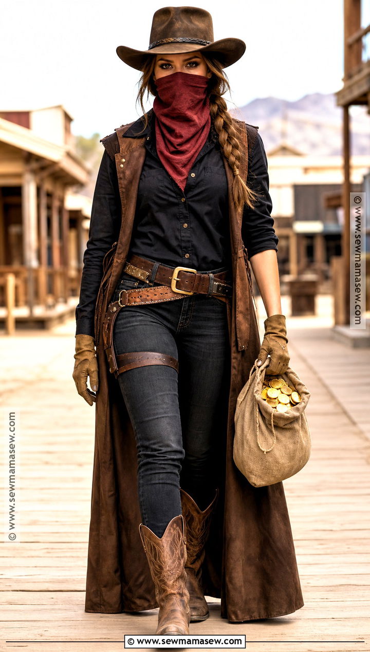 Masked Outlaw Cowgirl Costume - 50 cowgirl costume ideas