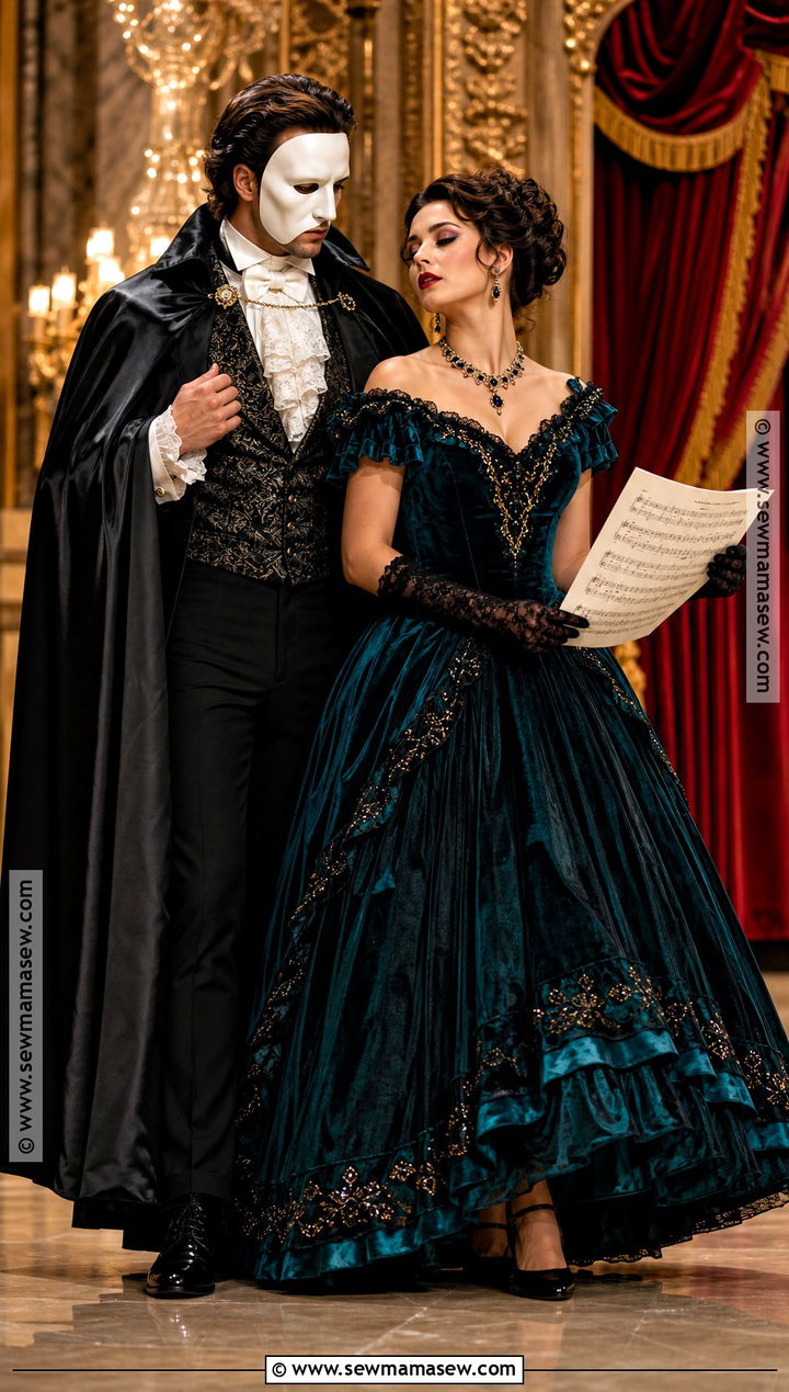Masked Theater Phantom And Opera Singer Couples Costume - 40 unique couples halloween costume ideas