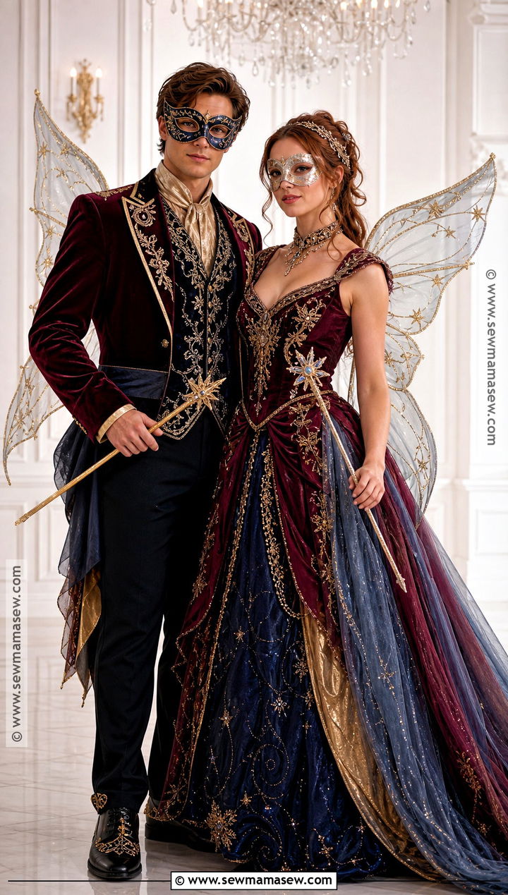 Masquerade Fairy Couple Costume - 30 fairy couple costume ideas