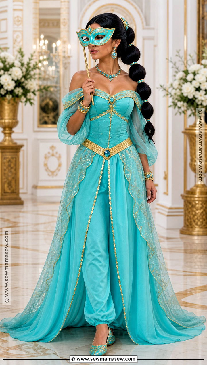 Masquerade Jasmine Costume - 30 jasmine costume ideas for women
