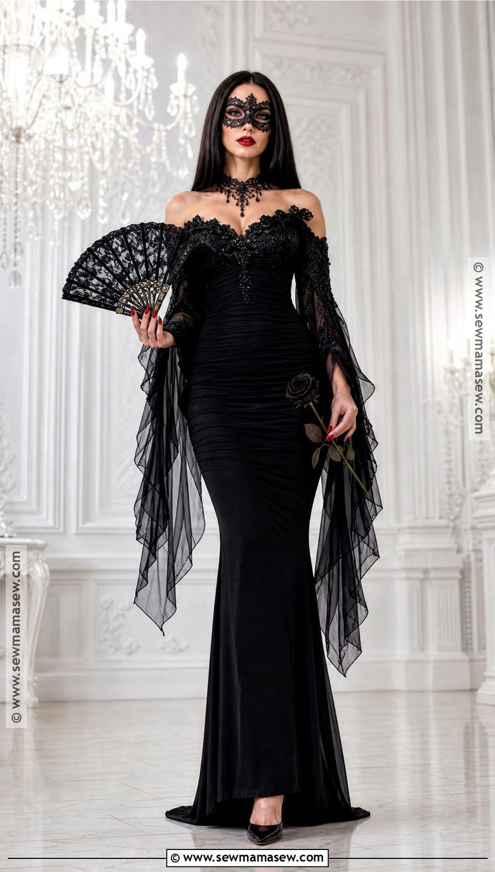 Masquerade Morticia Addams Costume - 45 morticia addams costume ideas