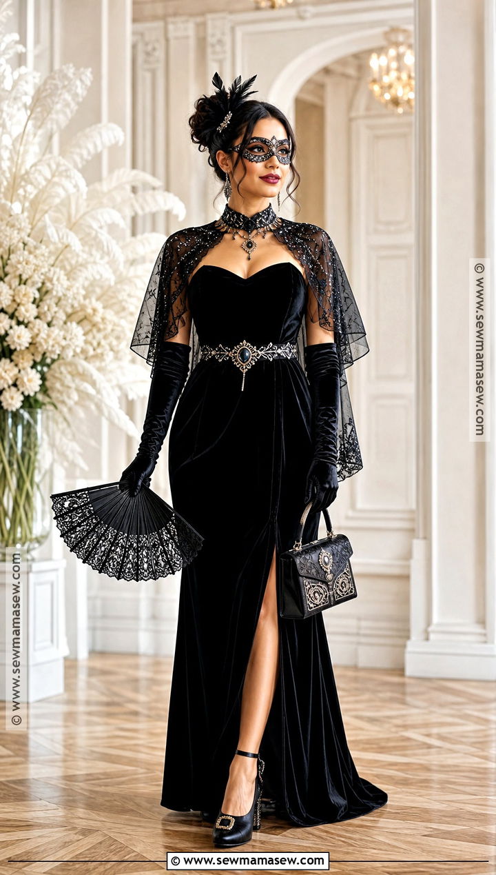 Masquerade Queen Black Dress Costume - 30 black dress costume ideas