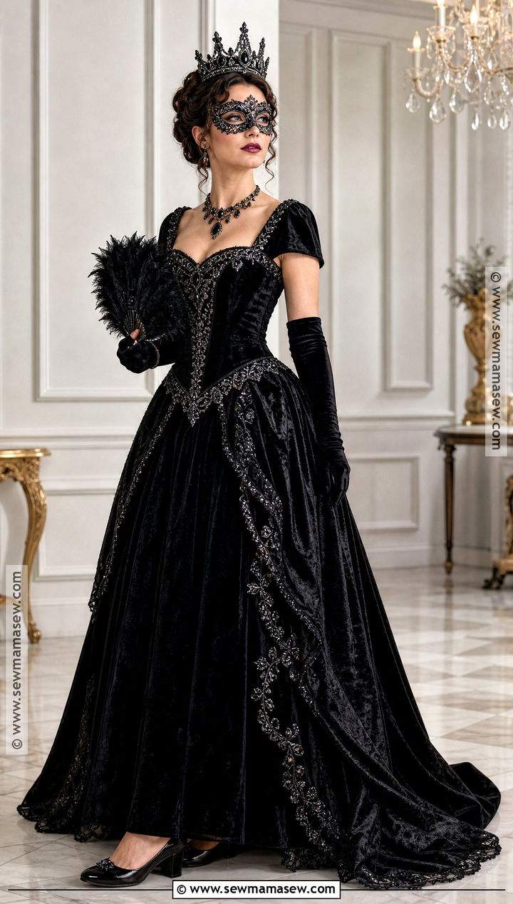 Masquerade Queen Costume - 30 woman in black costume ideas
