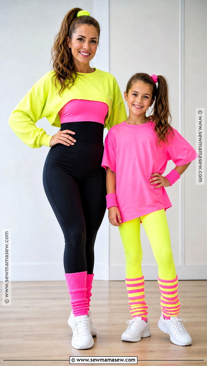 Matching 1980s Workout Costumes - 30 mom and daughter costumes