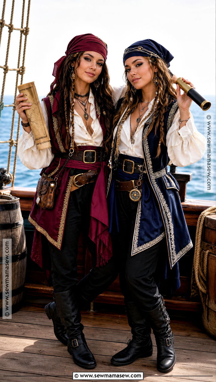 Matching Best Friend Pirate Costume - 30 last minute pirate costume ideas