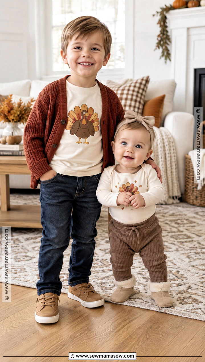 Matching Big Brother And Little Sibling Shirt Outfit - 15 big brother thanksgiving shirt ideas