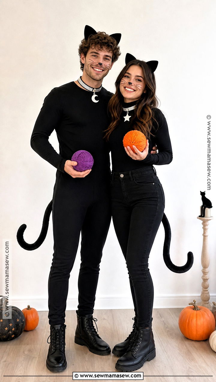 Matching Black Cat Couple Costume - 45 black cat halloween costume ideas