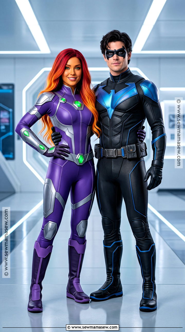 Matching Bodysuit Starfire And Nightwing Costume - 35 starfire and nightwing costume ideas