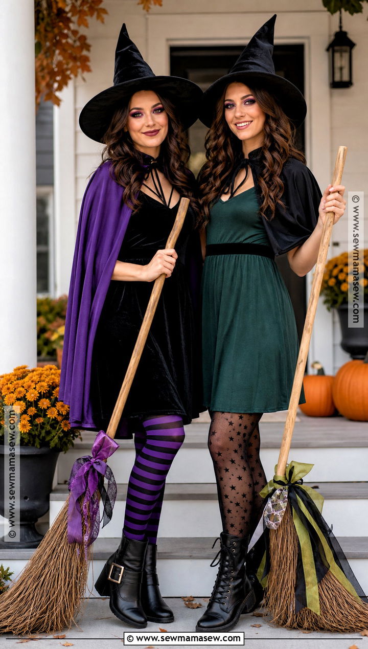 Matching Brunette Witch Costume - 30 Brunette Duo Halloween Costumes