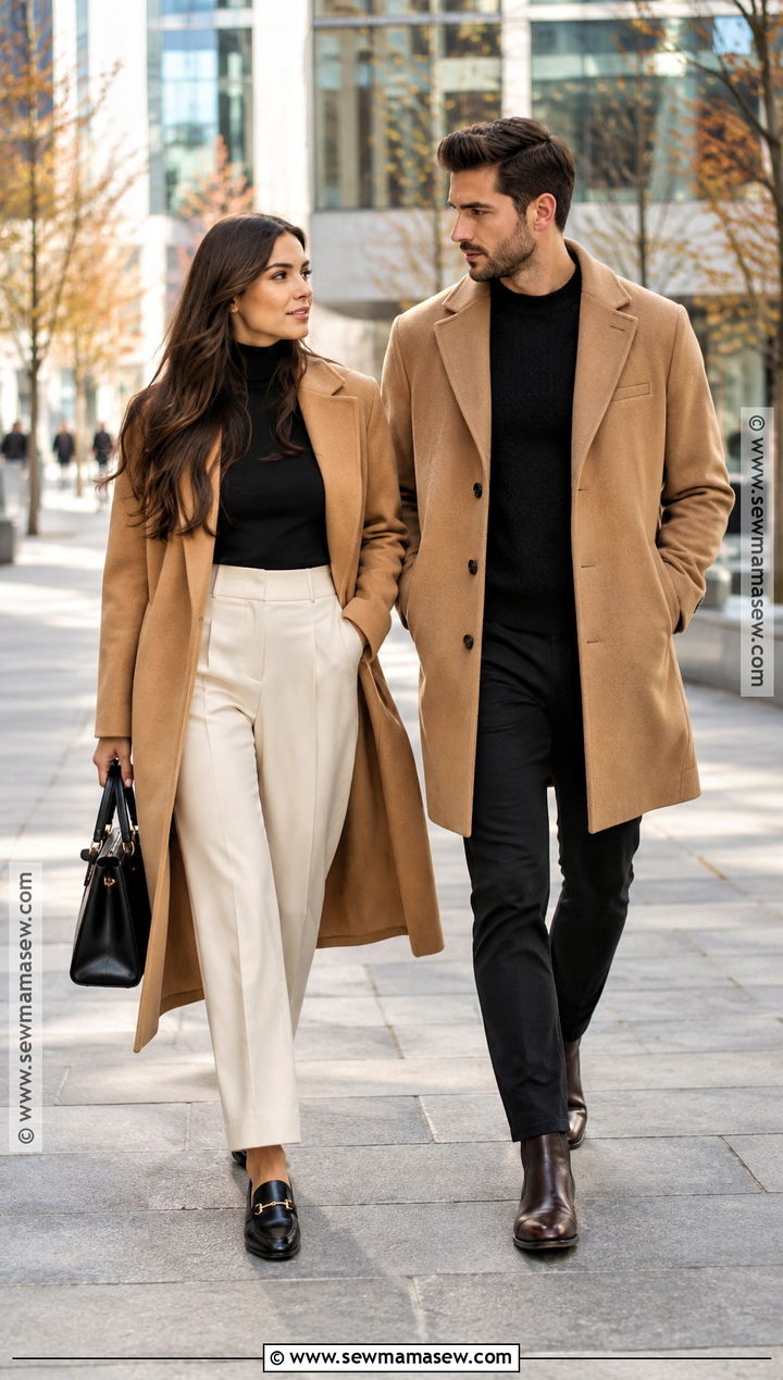 Matching Camel Coat Fall Outfits - 15 Cute Couple Outfits Matching Fall