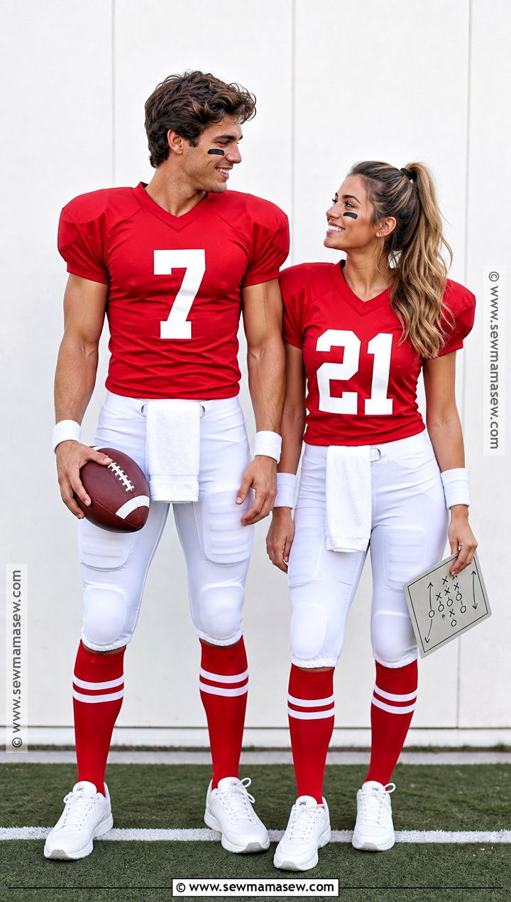 Matching Couple Football Player Costume - 35 football player costume ideas