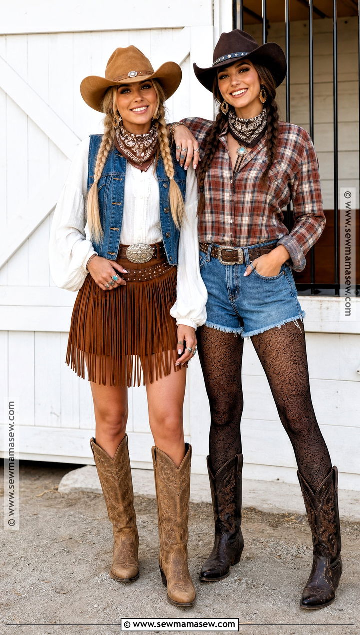 Matching Cowgirl BFF Costume - 30 Bff Costume Ideas For 2