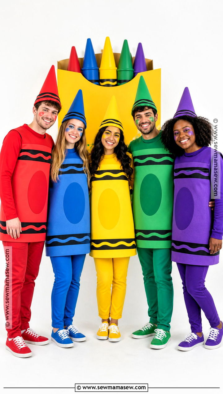 Matching Crayon Group Costume - 50 matching halloween costumes