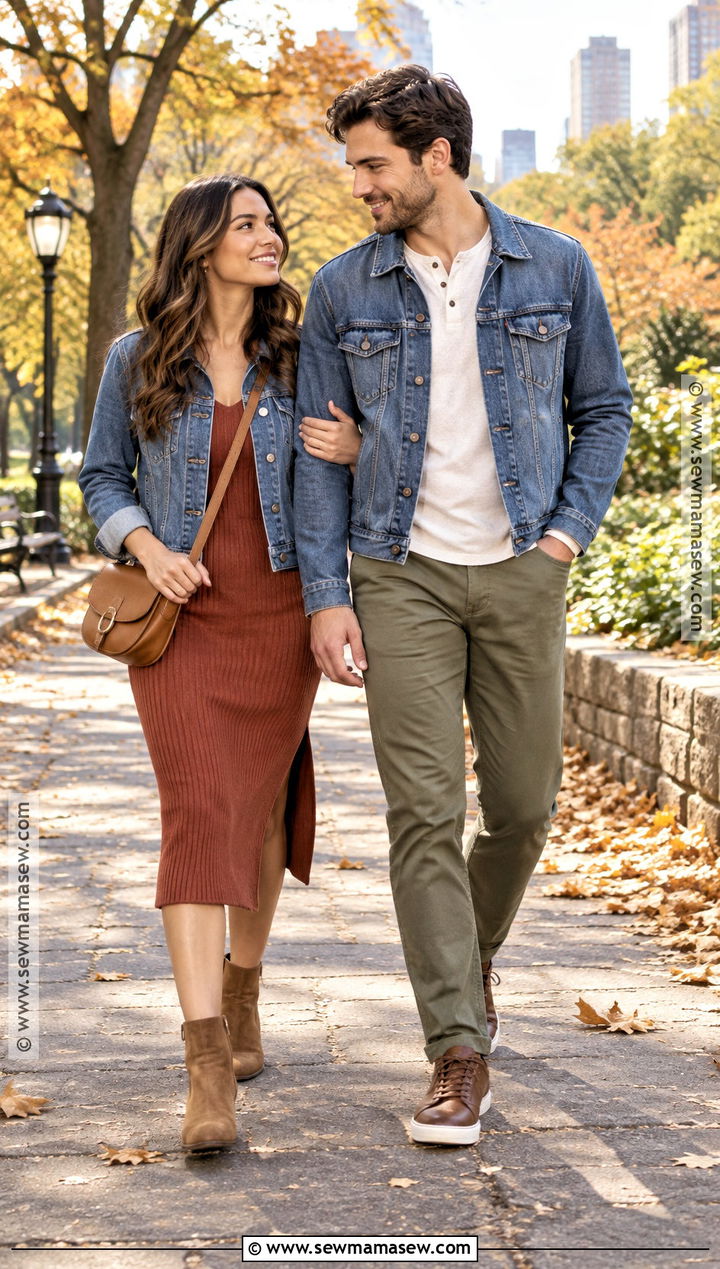 Matching Denim Jacket Fall Outfits - 15 Cute Couple Outfits Matching Fall