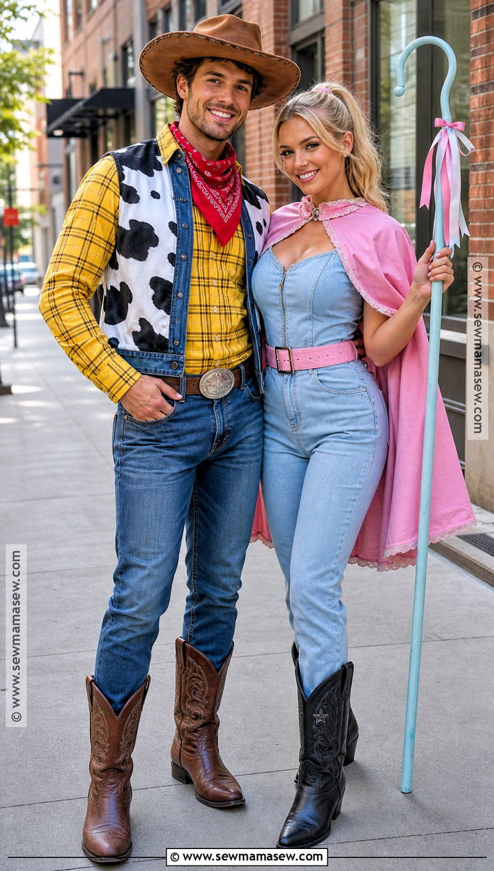 Matching Denim Woody And Bo Peep Costume - 40 woody and bo peep costume ideas