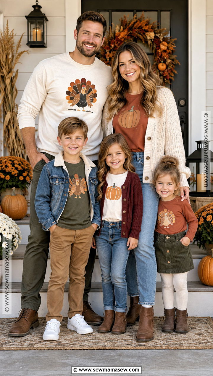 Matching Family Thanksgiving Shirt With Jeans - 25 Thanksgiving Shirts