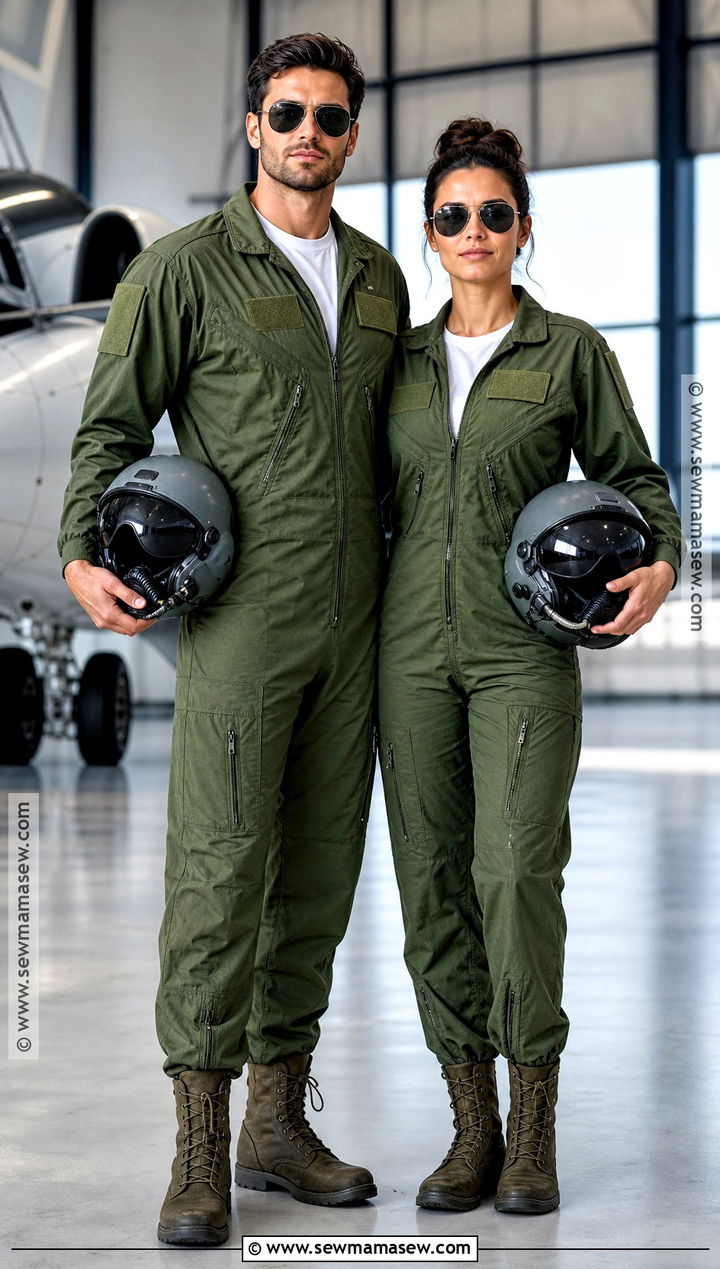 Matching Fighter Pilot Couple Costume - 45 duo halloween costumes for couples