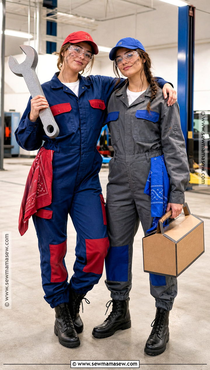 Matching Garage Mechanic Duo Costume - 30 mechanic costume ideas