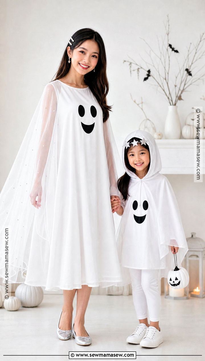 Matching Ghost Costume - 35 mommy and me halloween costumes