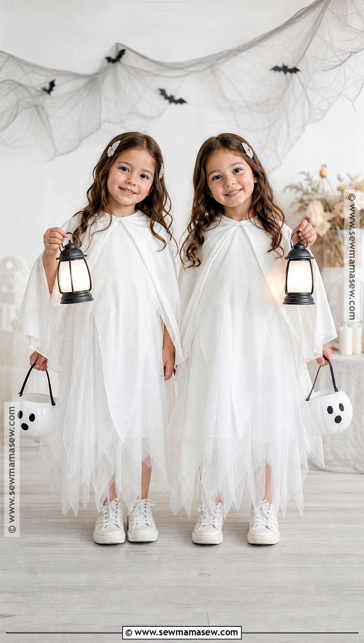 Matching Ghost Twin Costume - 30 Twin Costume Ideas