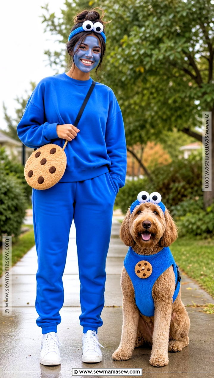 Matching Human And Pet Cookie Monster Costume - 40 cookie monster costume ideas