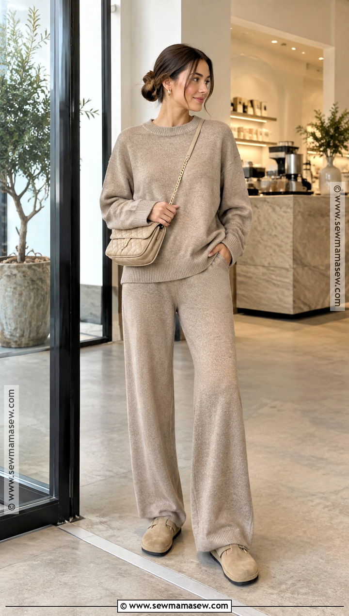 Matching Knit Set And Clogs Fall Mom Outfit - 15 fall mom fashion ideas 2026