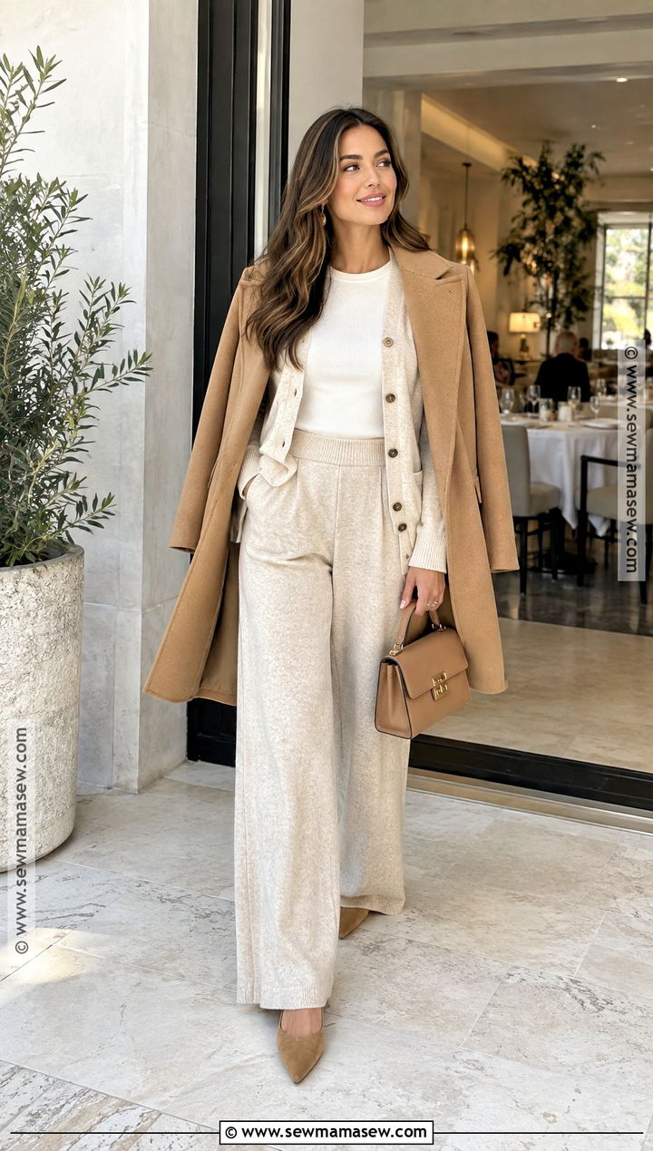 Matching Knit Set Fall Brunch Outfit - 20 Sunday Brunch Outfit Fall Ideas