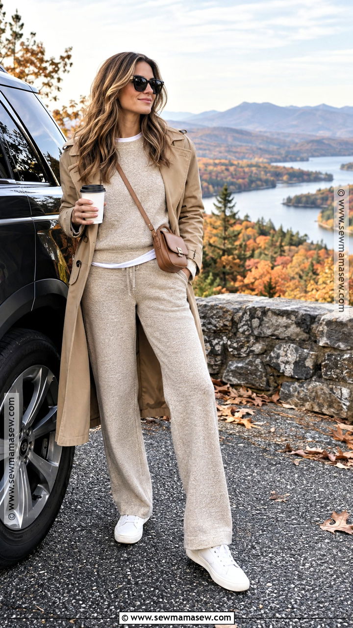Matching Knit Set Fall Road Trip Outfit - 20 road trip outfit fall ideas
