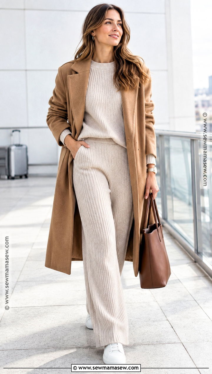 Matching Knit Set Street Style Outfit - 25 fall 2026 fashion trends street style