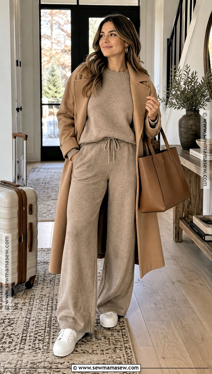 Matching Knit Set Thanksgiving Outfit - 20 Thanksgiving Inspo Outfits