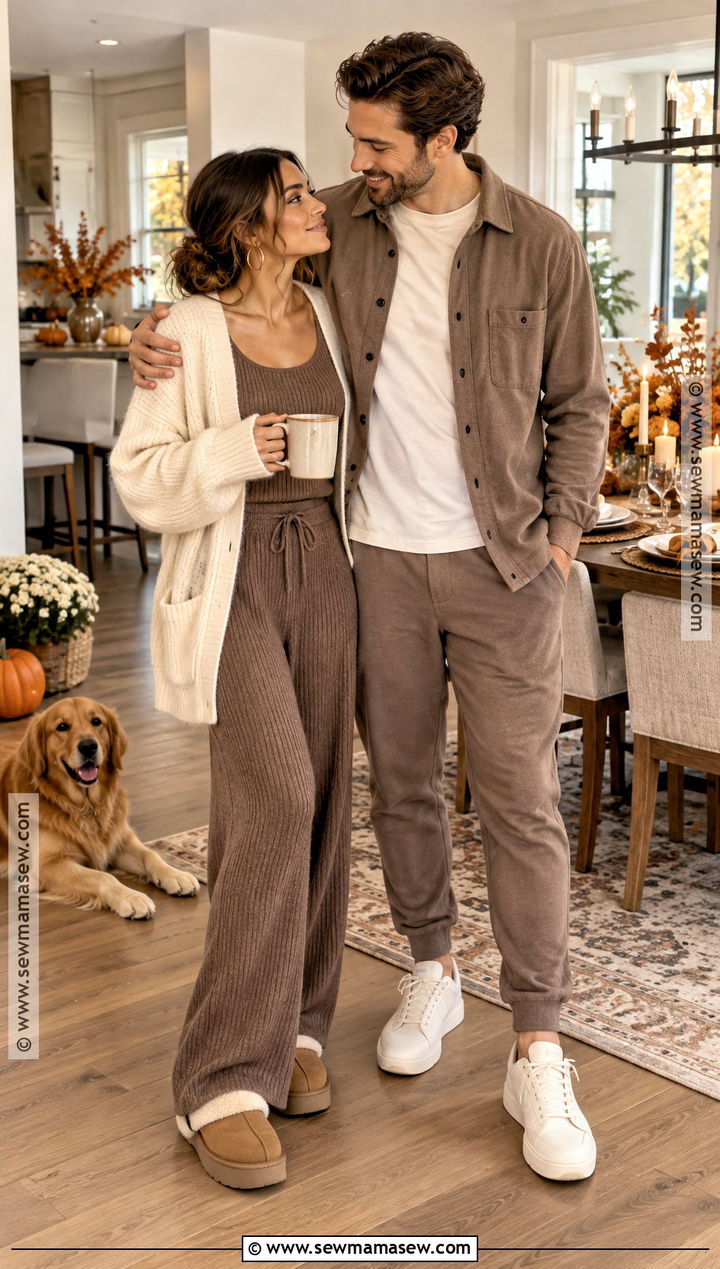 Matching Lounge Set Thanksgiving Outfit - 15 cute couple thanksgiving outfits