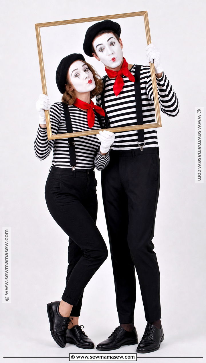 Matching Mime Couples Costume - 40 Simple Couples Halloween Costume Ideas