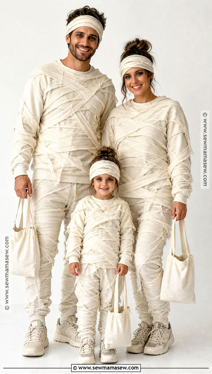 Matching Mummy Family Costume - 30 easy family costumes for 3