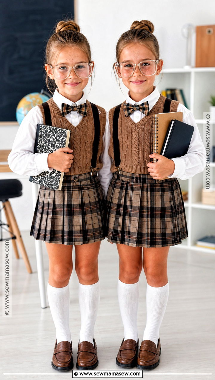 Matching Nerd Twin Costume - 30 twin dress up ideas