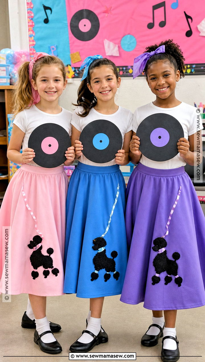 Matching Poodle Skirt Friend Outfit - 30 50th day of school dress up ideas