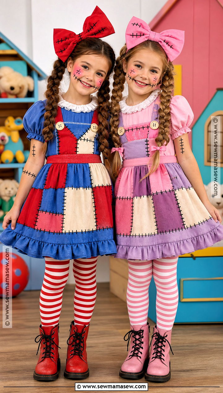 Matching Rag Doll Duo Costume - 35 duo costumes for girls for best friends