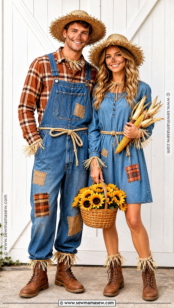 Matching Scarecrow Couple Costume - 35 Scare Crow Halloween Costume Ideas
