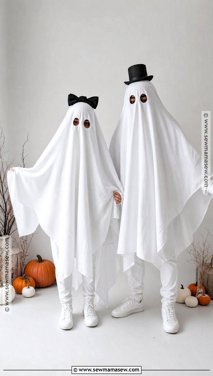 Matching Sheet Ghost Costume - 50 matching halloween costumes