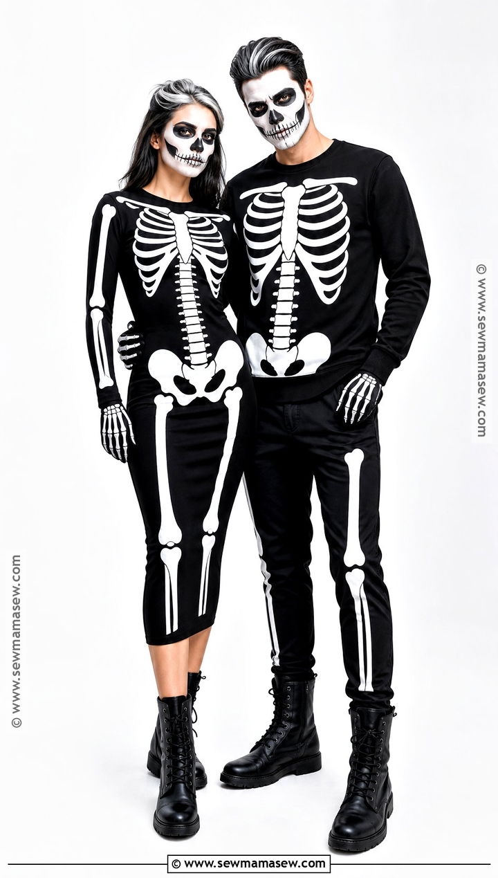 Matching Skeleton Couple Costume - 30 Matching Couple Outfits Halloween