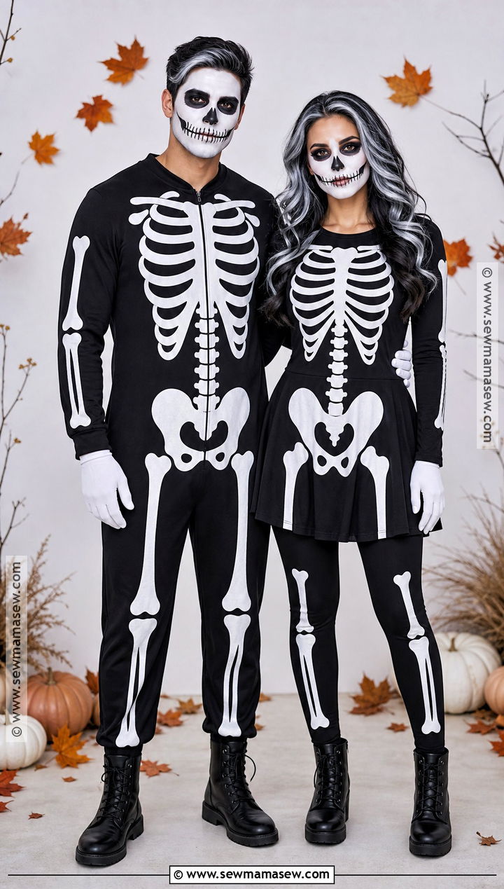 Matching Skeleton Duo Costume - 50 halloween costumes duo