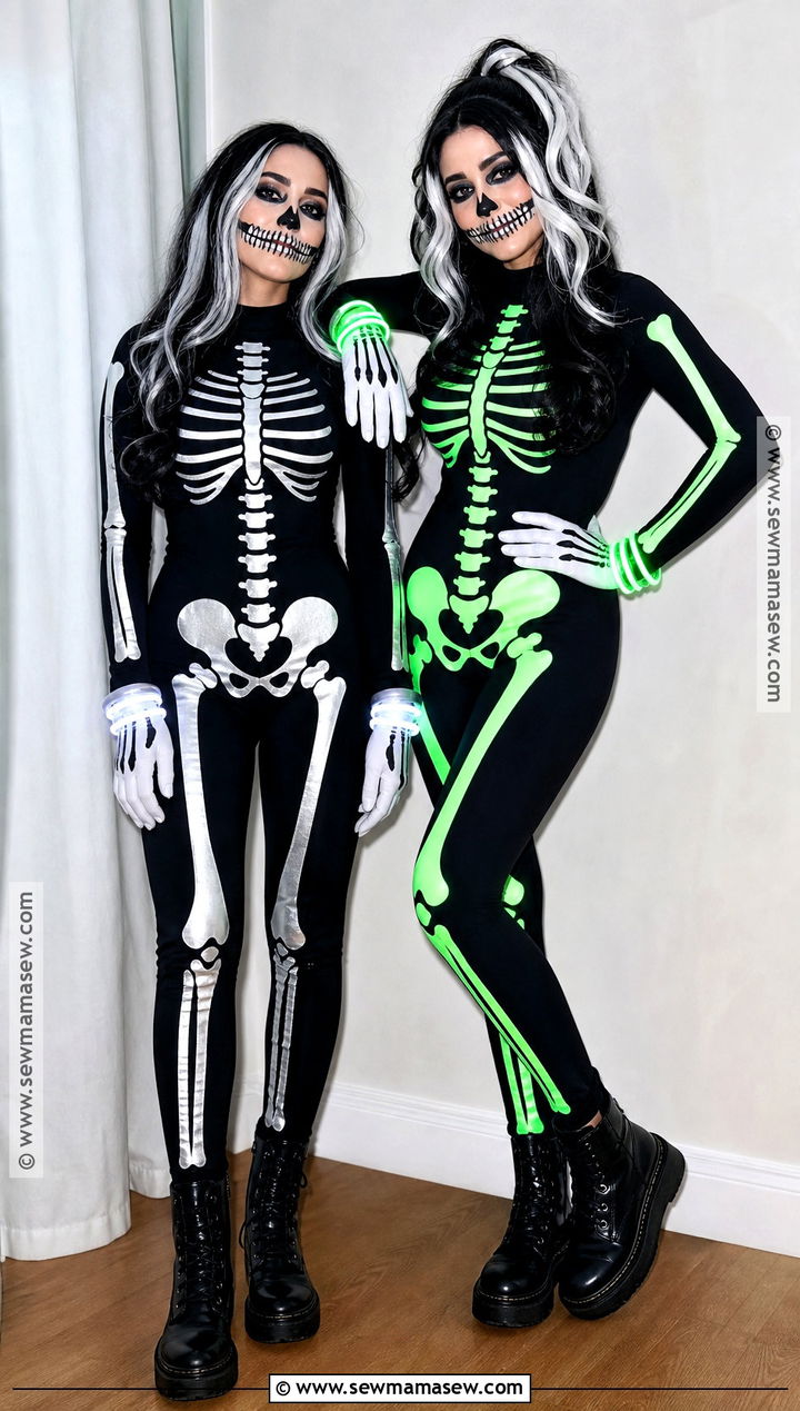 Matching Skeleton Friend Duo Costume - 30 friend duo halloween costumes