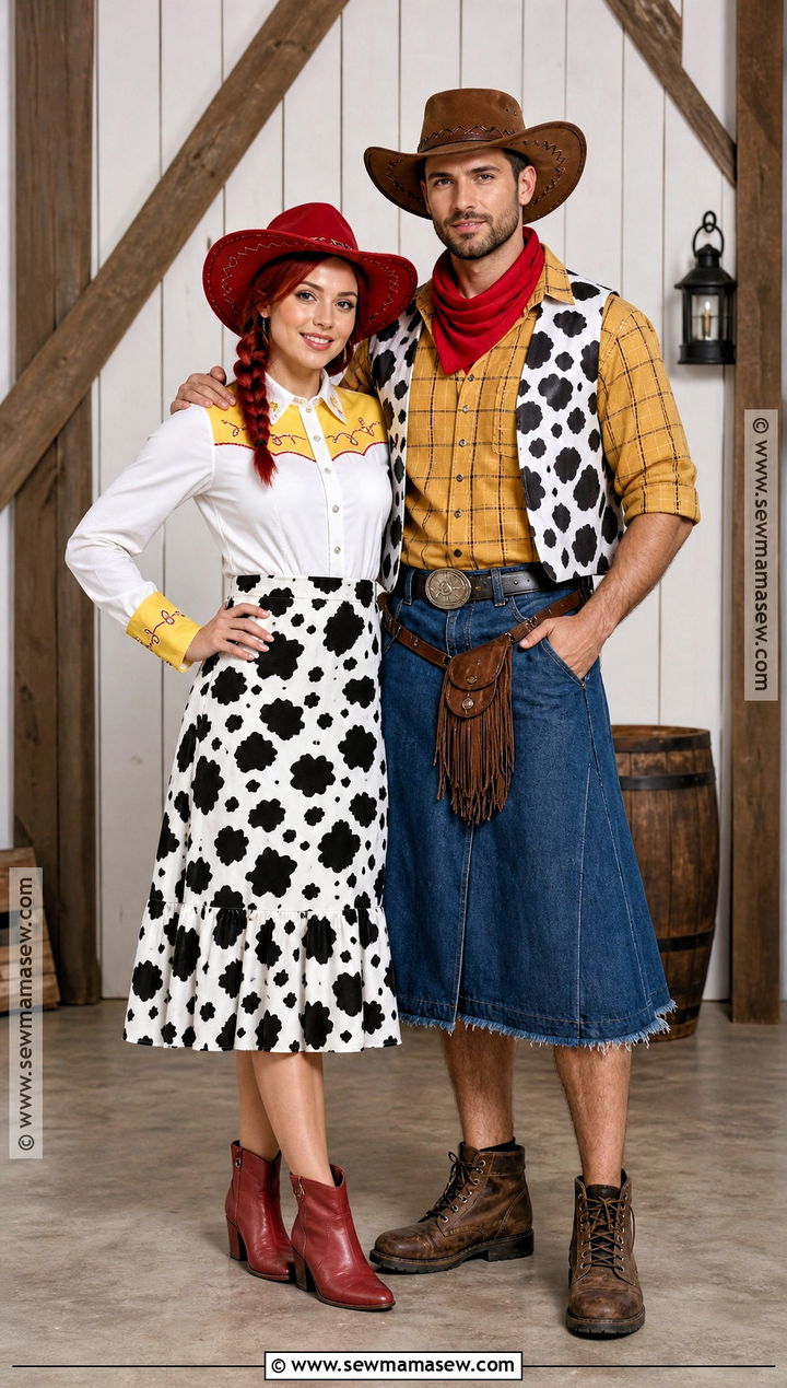 Matching Skirt Jessie And Woody Costume - 30 Jessie And Woody Costumes for Couples