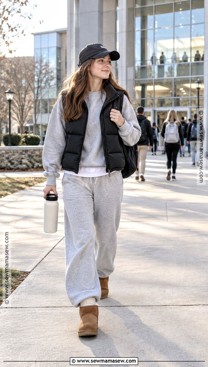 Matching Sweat Set And Ugg Boots College Outfit - 15 fall 2026 fashion trends college