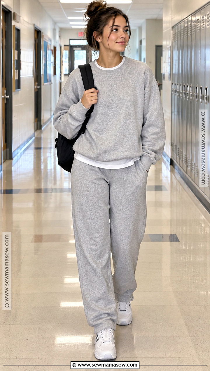 Matching Sweat Set Back To School Outfit - 15 back to school outfits highschool aesthetic