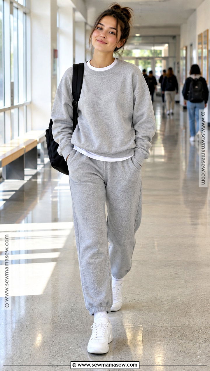 Matching Sweat Set Back To School Outfit - 20 Cheap Back To School Outfits